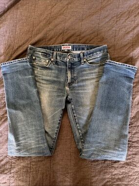SMN Denim 32/31 The Finn Slim-Straight Men's Jeans in Blue Washed Finish